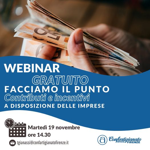 WEBINAR 𝗖𝗼𝗻𝘁𝗿𝗶𝗯𝘂𝘁𝗶 𝗲 𝗶𝗻𝗰𝗲𝗻𝘁𝗶𝘃𝗶 𝗮 𝗱𝗶𝘀𝗽𝗼𝘀𝗶𝘇𝗶𝗼𝗻𝗲 𝗱𝗲𝗹𝗹𝗲 𝗶𝗺𝗽𝗿𝗲𝘀𝗲